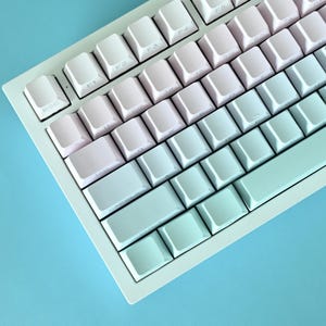 Fairy Cloud Sky Pastel Color Backlit Side Print Keycap Set for Mechanical Keyboard | 125 keys | Cherry Profile | MX Switch | PBT Material