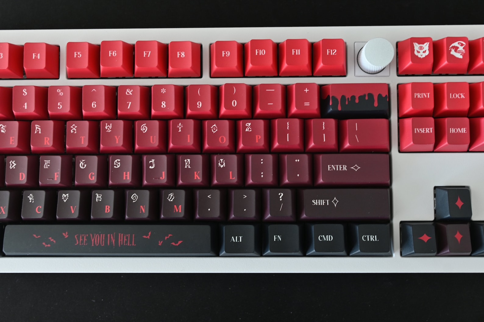 Goth Key Cap Set Red Gothic Halloween Keycap Set: Cherry Profile, PBT - Etsy