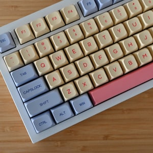 Cute Candy Dessert Pastel Theme Keycap Set, Cotton Candy Theme Keycap, Macaron Color Keycap Set, PBT Keycap, XDA Keycap