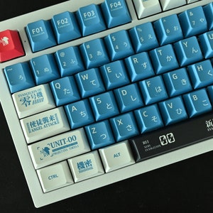 Eva Unit 00 Mecha Robot Anime Japanese Theme Keycap Set for Mechanical Keyboard |  151 keys | Cherry Profile | MX Switch | PBT Material