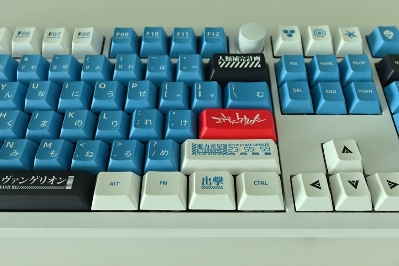 Eva Unit 00 Mecha Robot Anime Keycap Set: Japans thema, kersenprofiel, PBT afbeelding 6