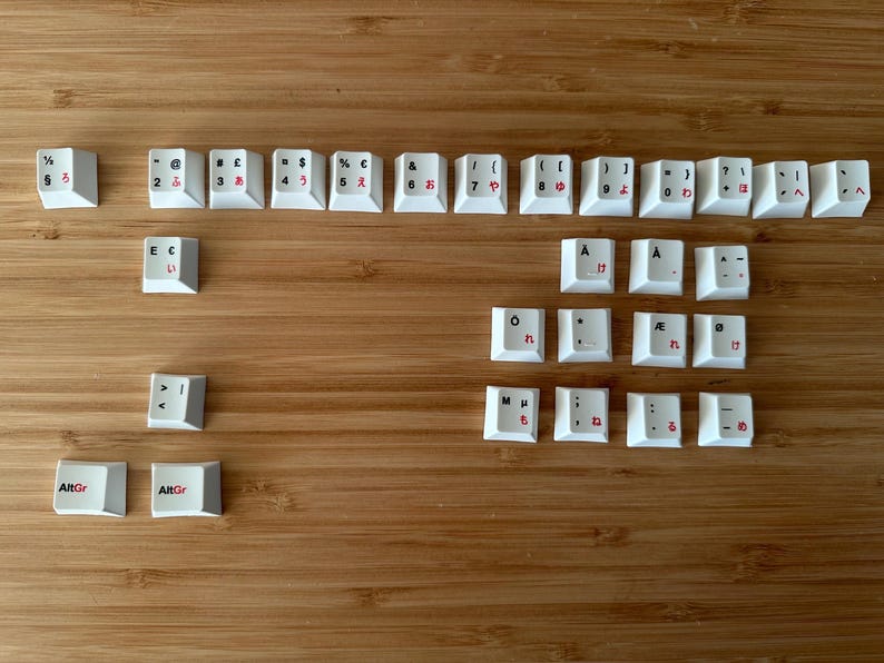 Sakura Cherry Blossom Japanese Keycap Set: French, Japanese, German Language, Cherry Profile, PBT image 11