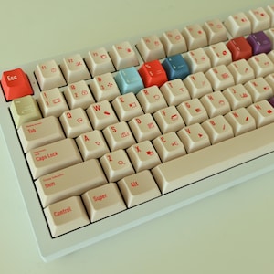 Retro Artist Rainbow Theme Keycap Set: Cherry Profile, PBT