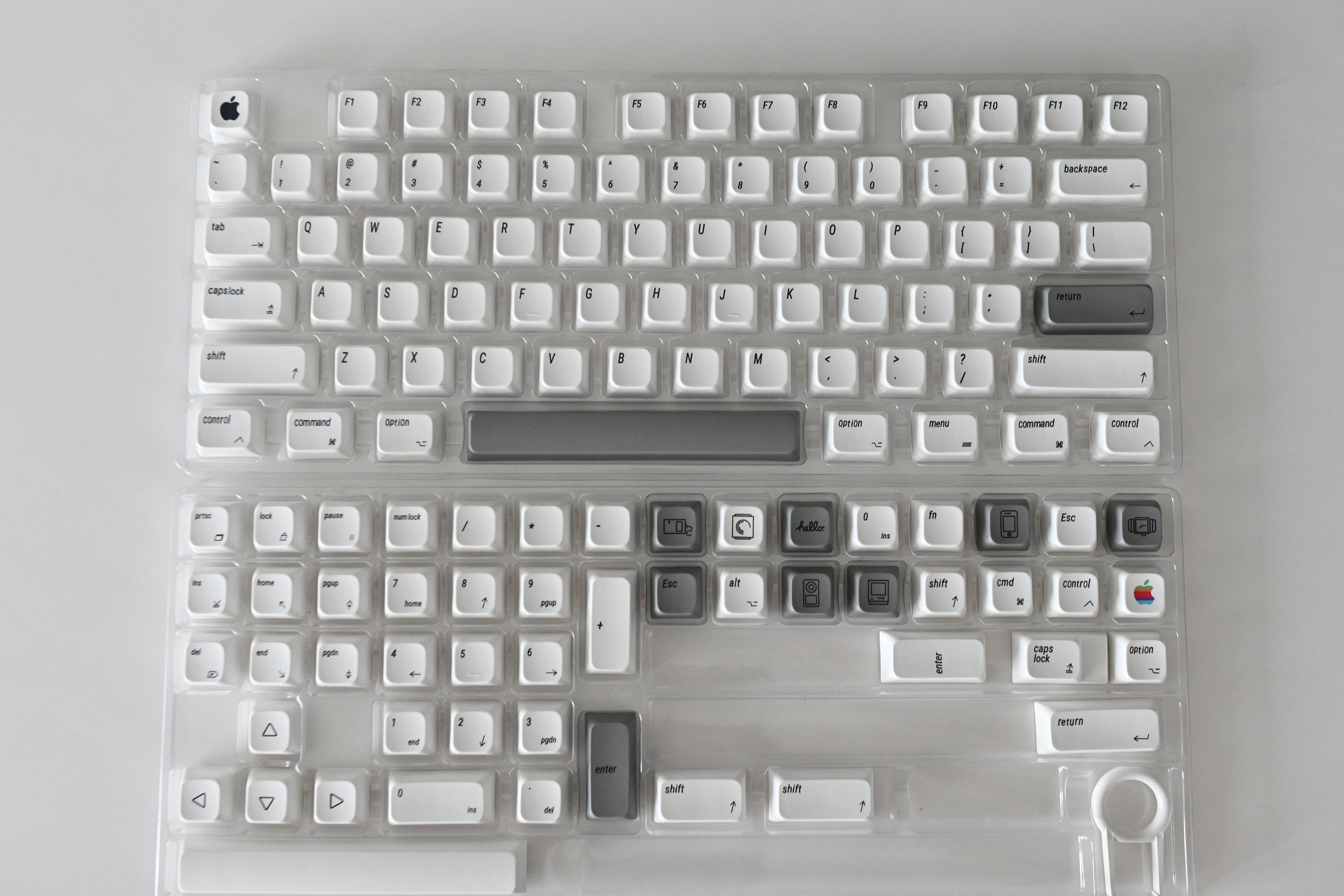 希少Apple Ⅱキーキャップ一式 Keychron OEMプロフィール PBT レトロ キーキャップセット