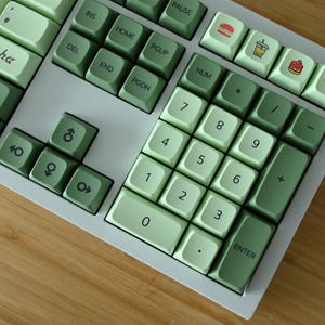 Set di tasti Matcha Green: lingua francese, tedesca, giapponese, spagnola, profilo XDA, PBT