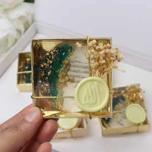 Gold Epoxy Ayatul Kursi Magnet Favor, Muslim Wedding Favor, Islamic Gifts, Ramadan Eid Gift