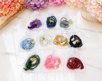 Rosario islámico de 99 cuentas, tasbih de perlas, misbaha, rosario musulmán, tasbeeh