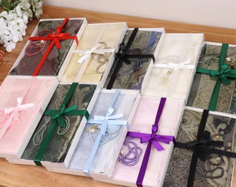 Tapete de oração Tasbih em tafetá, tapete de oração muçulmano portátil, presentes islâmicos, Ramadã, Eid