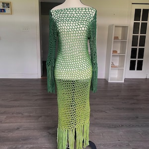 Green Mesh Dress