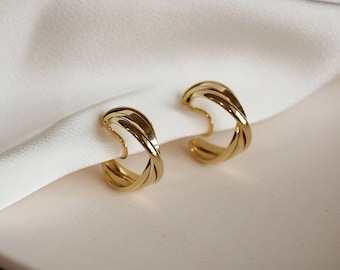 Pendientes de aro con cierre de clip, sin perforar, con cierre de clip, regalo para ella.