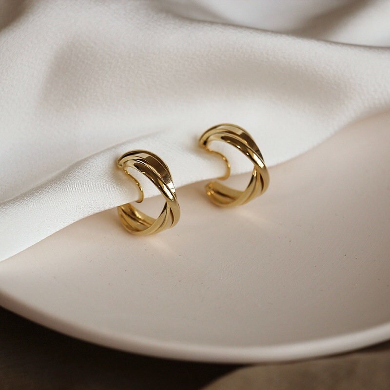 Lot De 4 Paires De Boucles D'oreilles Sans Perçage - Épaulettes Dorées - Alliage Résistant - Pour Tous, Occasions Quotidiennes Ou Spéciales