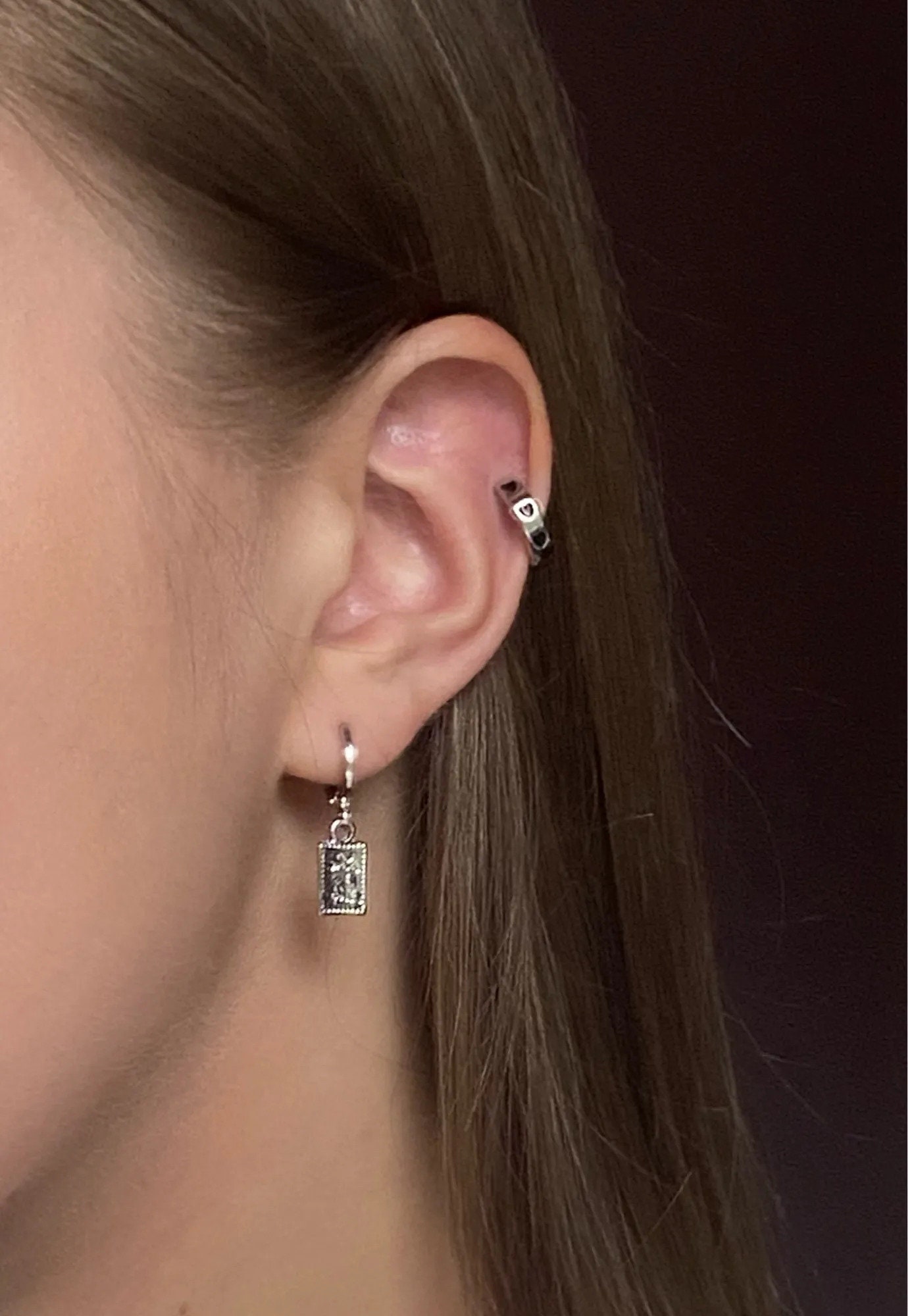 Orecchini Cerchietto In Argento 925 Con Ciondoli Combinabili - Gio