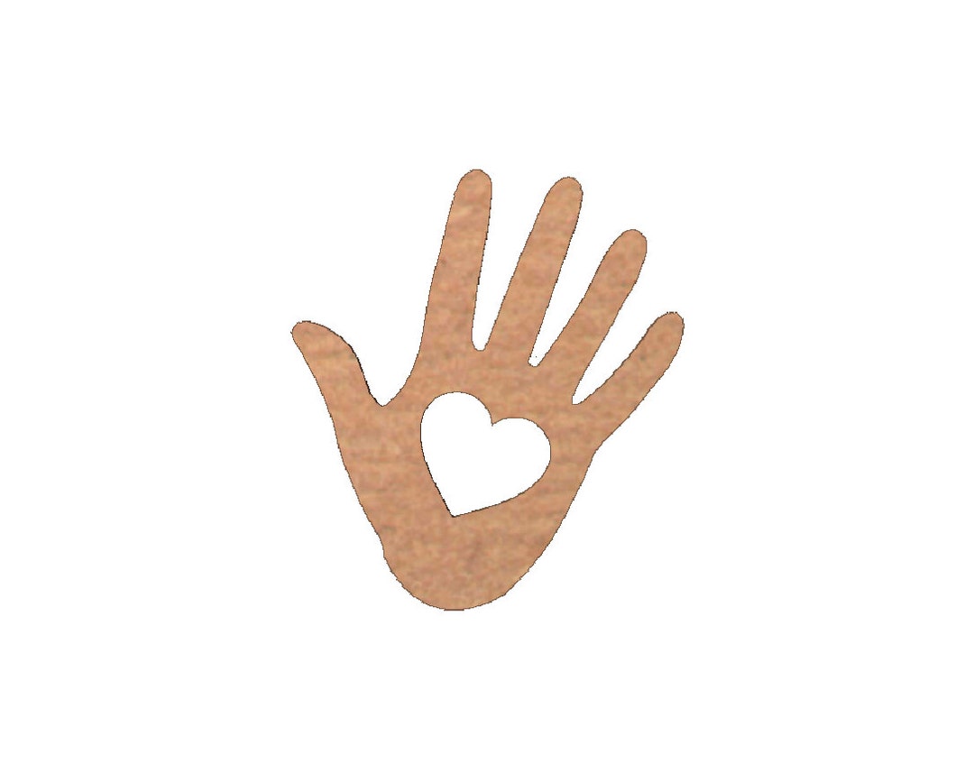 Heart in the Palm of My Hand MDF Wood Cutout Shapes Cancer Etsy