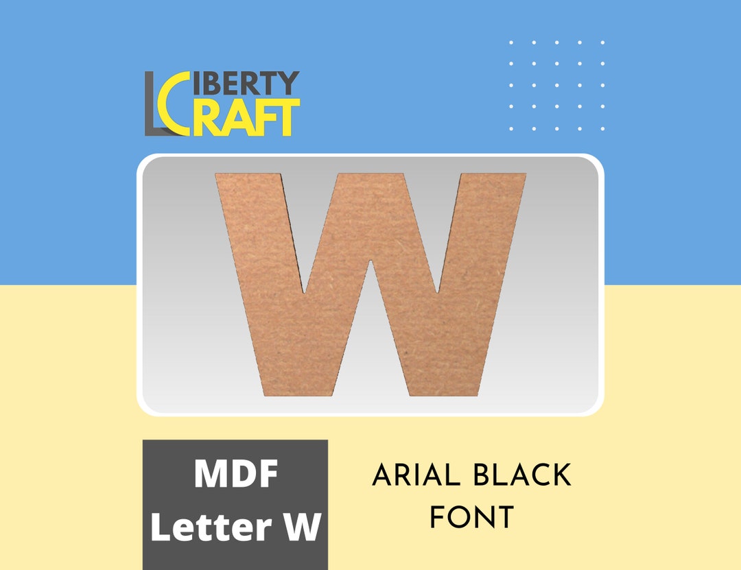MDF Wood Block Letter W Wood Cutout Letters Unfinished Letters Craft