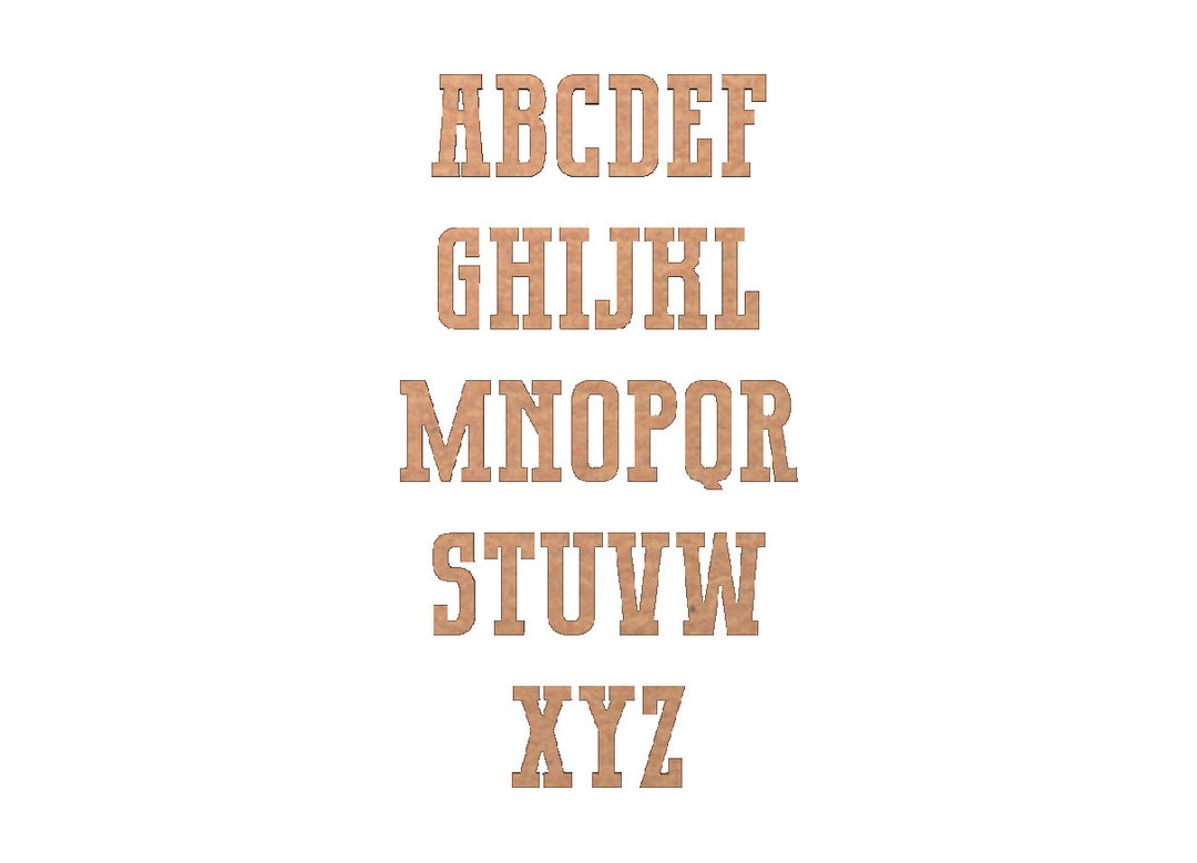 Beachwind Font 3/4 MDF Wood Block Letter Alphabet AZ Etsy