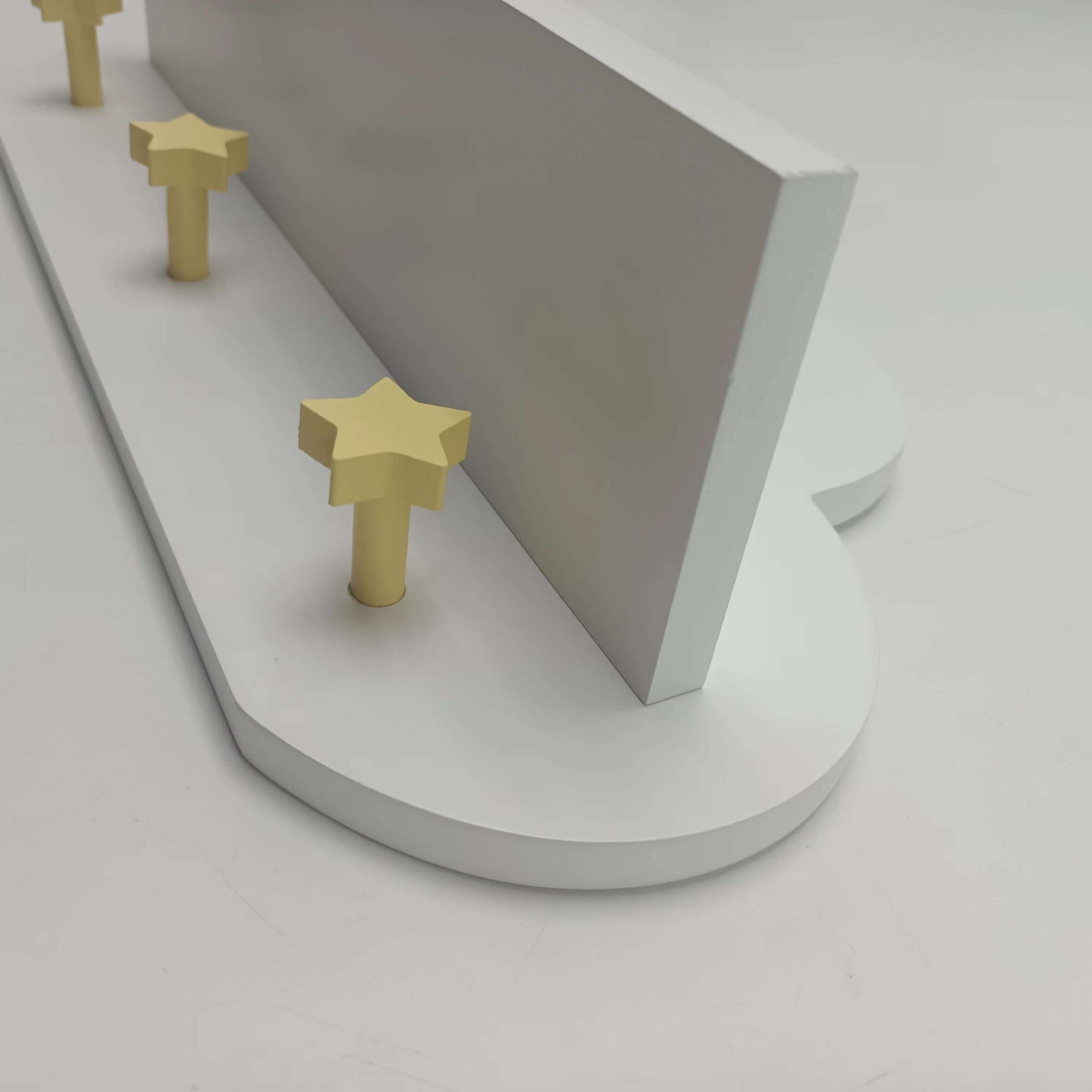 Floating White Cloud Nursery Shelf Baby Nursery Cloud Decor With Star