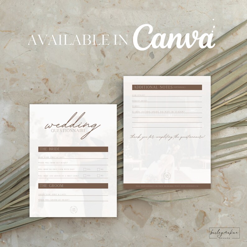 Photography Questionnaire Template Wedding Photography Questionnaire