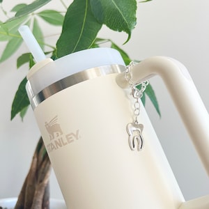 Dental Stanley Tumbler Cup Charm Tumbler Accessory Water Bottle Charm Dental Gift Stocking Stuffer Dental Tumbler Handle Charm Tooth Charm