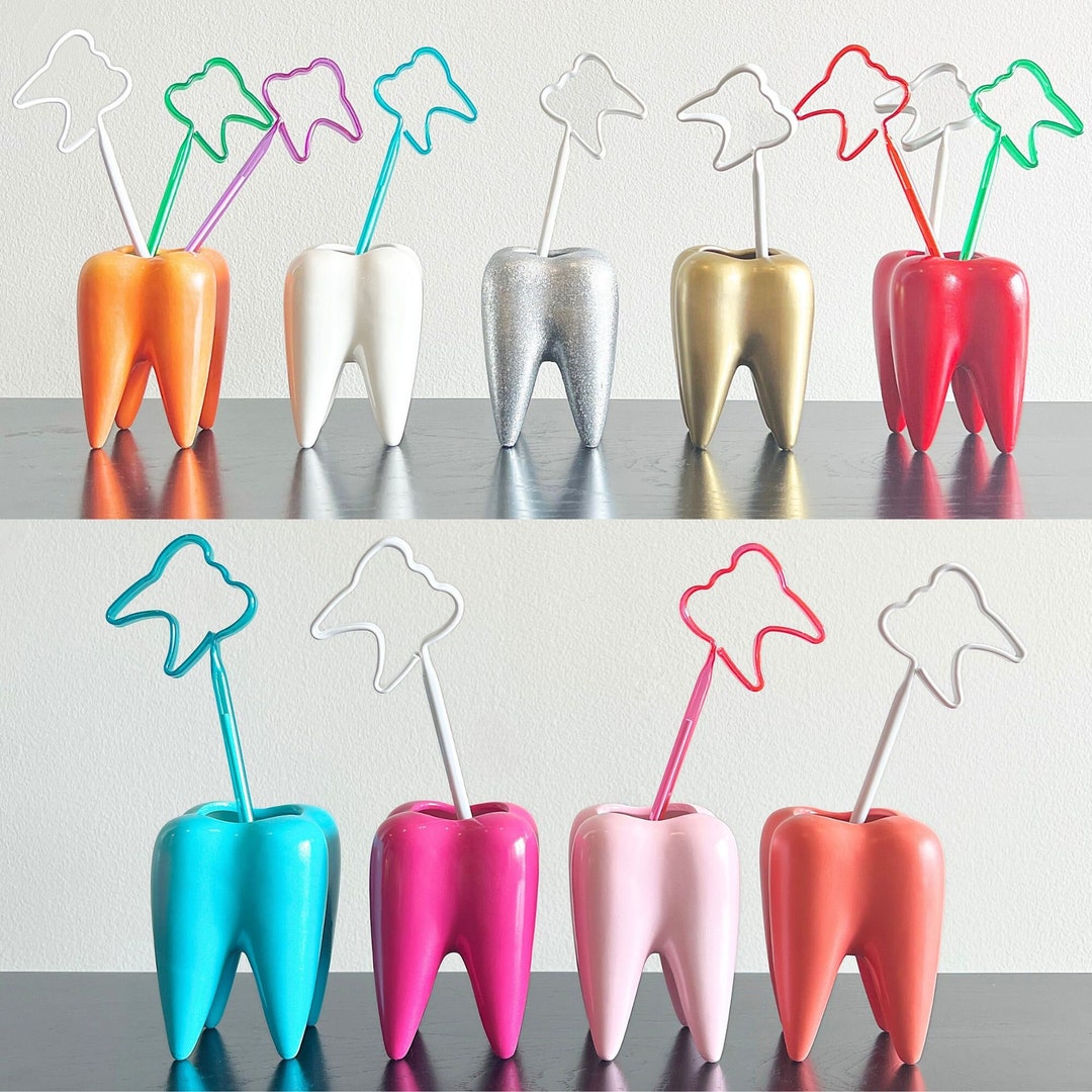 Tooth Vase Dental Desk Decor Dental Vase Tooth Planter Molar Etsy
