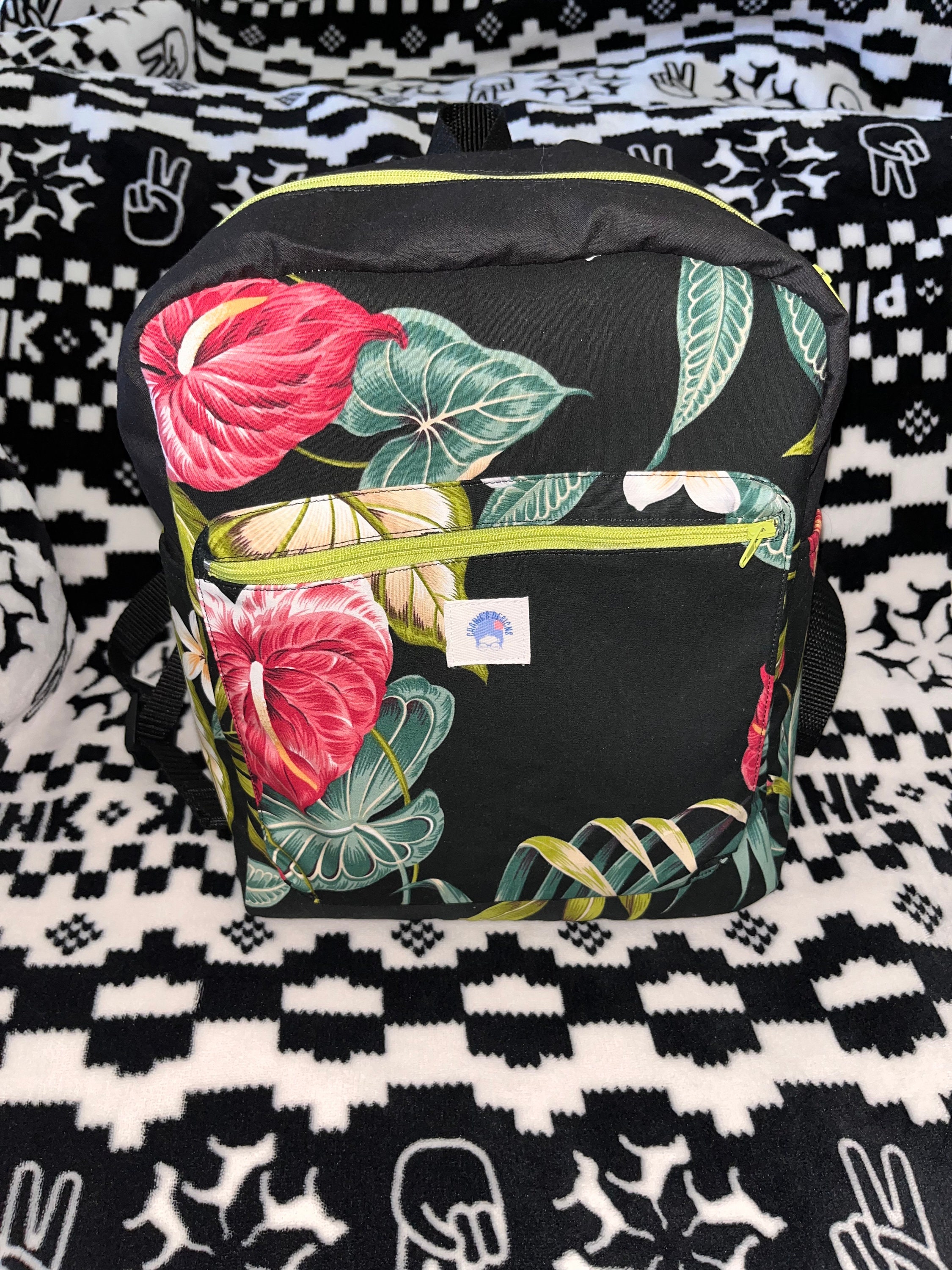 hawaiian print mini backpacks ALOHA COLLECTION BACKPACK / PUA CHECK / SLATE Hawaiian Loʻi Pō mini backpack for keiki Mini Backpack Plumeria | Royal