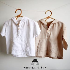 Miles Hooded Shirt - Size 9m - 8yrs / Kids PDF Sewing Pattern / Kids Top / Boys Shirt / Girls Shirt / Casual Style / Woven Fabric Pattern