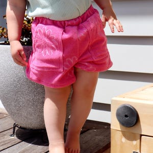 Samson Short PDF Sewing Pattern: Unisex Kids Shorts, Summer Style, Casual or Frill Waistband, size 3m-6y, (PDF file download) image 11