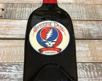 Grateful Dead - Melted Wine Bottle Cheese Serving Tray - Wine Gifts