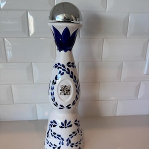 Clase Azul Reposado Tequila Tavalera Pottery Ceramic Bottle Decanter Butterfly Emblem 750 ml (Empty Bottle ) - NO BOX
