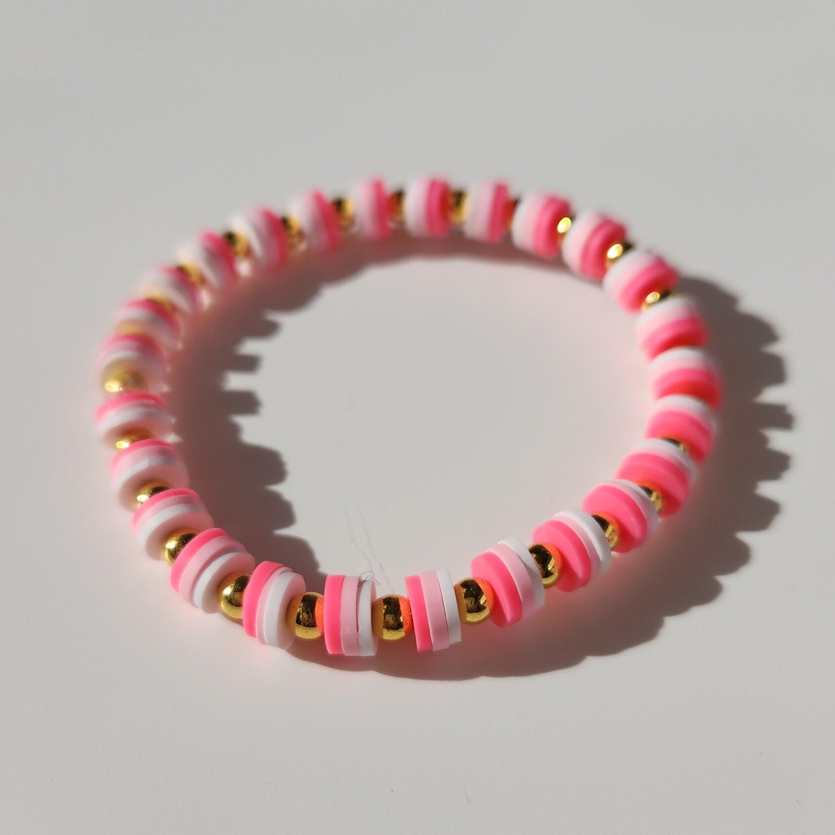 On Trend Handmade Preppy SLAY Bracelets, Clay Beads, Preppy