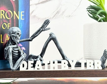 Death by TBR/ to be read -  library sign/bookshelf sign