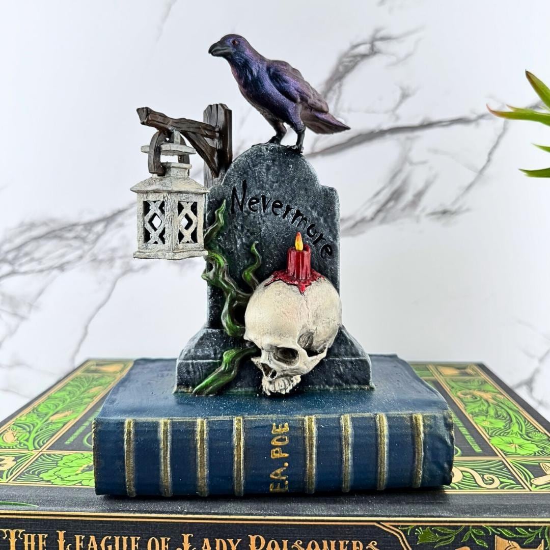 Edgar Allan Poe Dark Gothic Book Nook Decor, Handmade Figurine - Etsy
