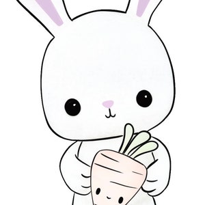 Cute bunny with carrot cookie cutter