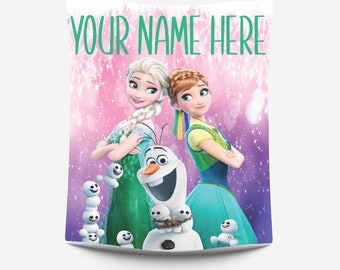 Gepersonaliseerde deken voor meisjes aangepaste prinses Elsa en Ana babymeisje deken voor kamer decor cadeaus voor meisjes kamer kinderdeken