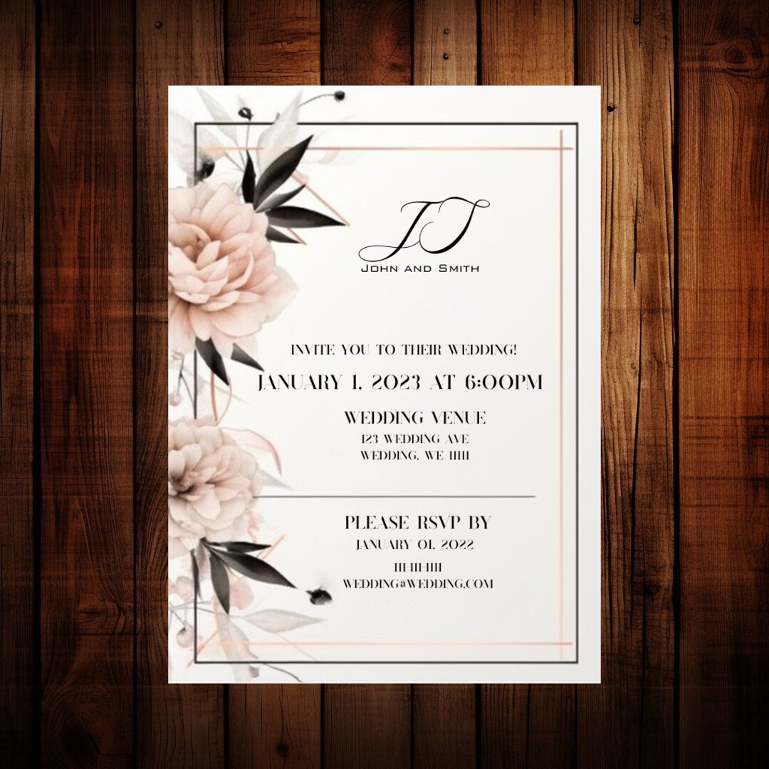Elegant Wedding Template Etsy