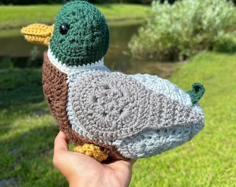 Crochet Mallard | Made to order | Handmade Mallard | Mallard toy for kids | Crochet animals | Nursery Decor | Duck hunter | Hunting decor