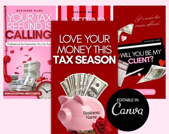 Valentine's Day Tax Story Templates | Editable Instagram Story Flyers | Social Media Content Pack