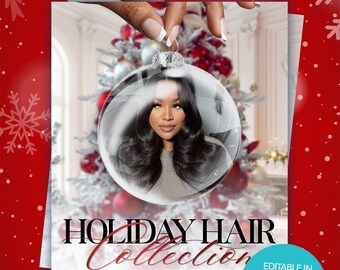 Editable Holiday Hair Flyer Template