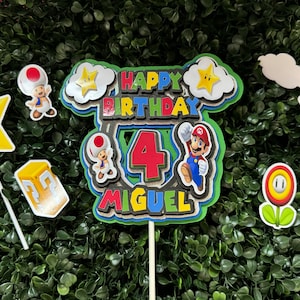 Mario bros cake topper