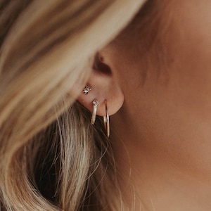 Small Gold Hoop Earrings for women 14k Hoop Earrings Minimal Earrings