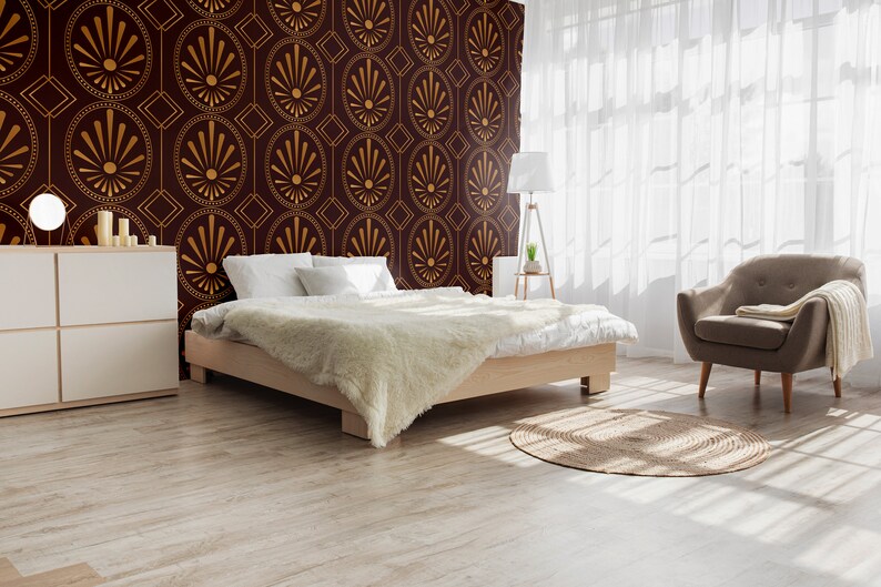 Red Damask Peel and Stick Wallpaper Red Baroqu Self Adhesive Wallpaper