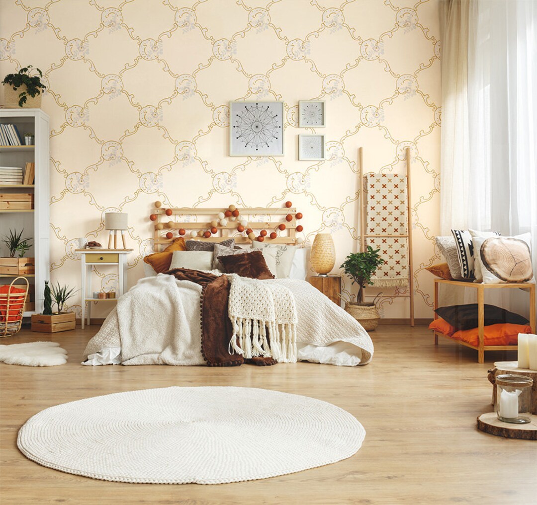 Vintage Ornamental Pattern Wallpaper Abstract Seamless Wall Decor ...