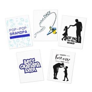 Tarjetas de felicitación, tarjetas emotivas para papás y abuelos, juego de tarjetas para el Día del Padre