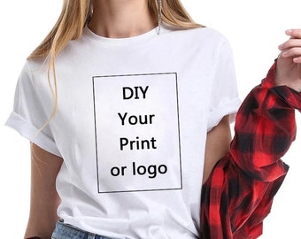 Customized Printed Casual T shirt Women DIY
