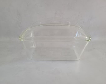 Westinghouse Electric Co. Refrigerator Clear Glass Bread/Meatloaf Dish With Lid