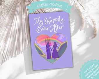 Druckbare Karte Karte, LGBTQ, LGBTQ, LGBTQ, LGBTQ, LGBTQ, LGBTQ, LGBTQ, I Love You, Lesben Karte LGBTQ, Paar DIY