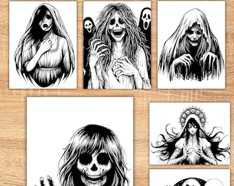 25 Druckbare Ausmalseiten Horror Erwachsene Malseiten Gruselige Ausmalseiten Gruselige Malseiten Monster Malseiten Horror Malbuch