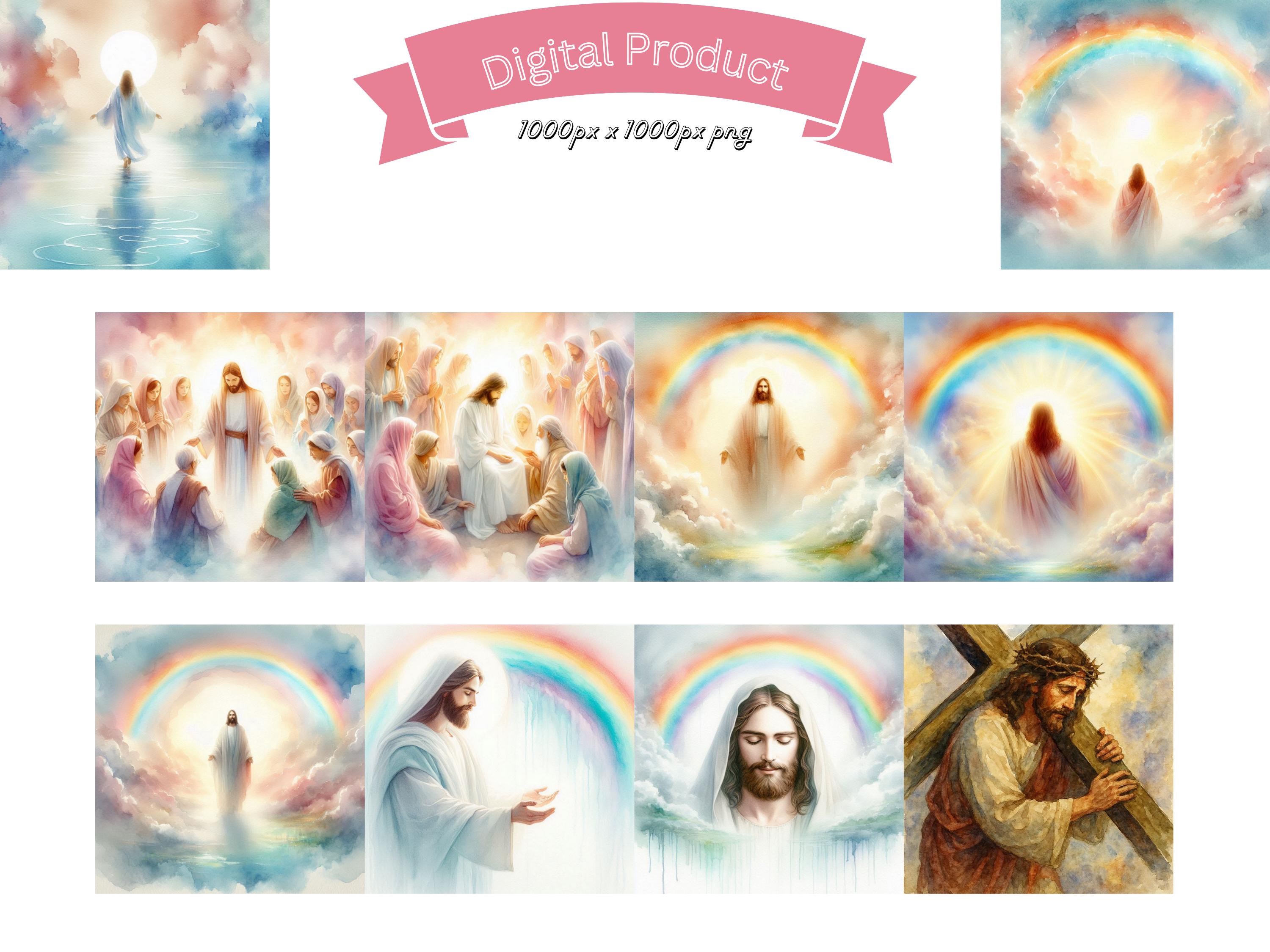 50 Watercolor Jesus Christ Clipart Jesus Png Jesus With Lamb Good ...
