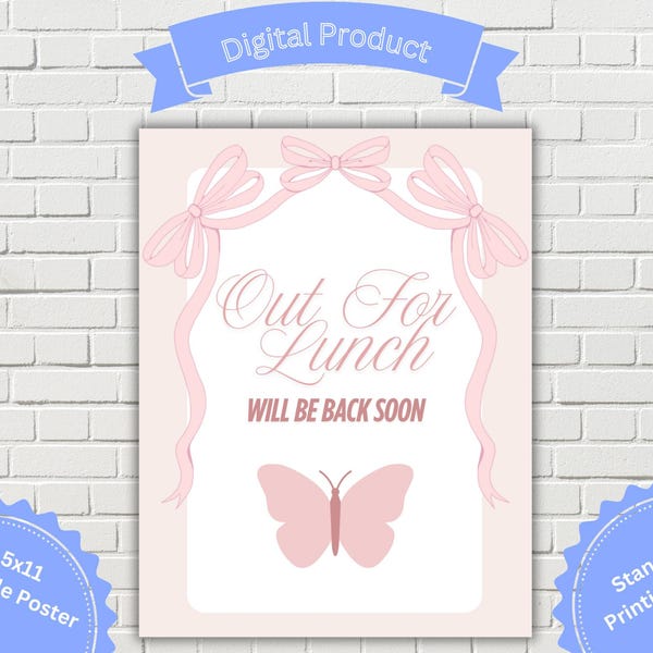 Out to Lunch Work Sign - Etsy