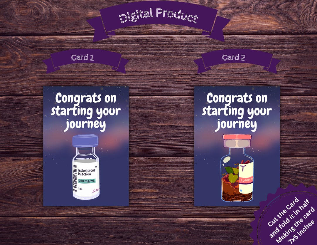 Printable Card Congrats on Starting Your Journey, Tran Man, Trans Male ...