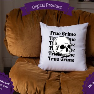 True Crime Skull PNG SVG True Crime Fan murder True Crime Shows png Murder Shows svg Detective Shows true crime junkie Skeleton Halloween